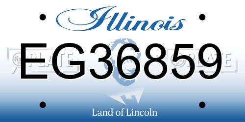 EG36859 Illinois License Plate