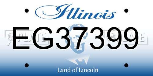 EG37399 Illinois License Plate