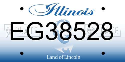 EG38528 Illinois License Plate
