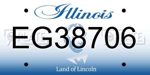 EG38706 Illinois License Plate