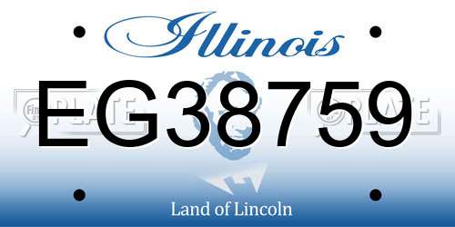 EG38759 Illinois License Plate