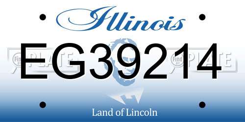 EG39214 Illinois License Plate