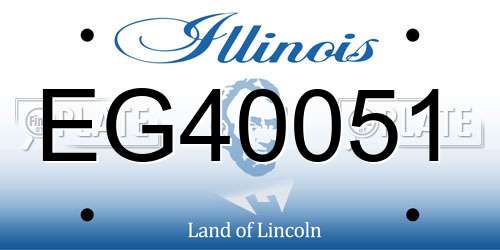 EG40051 Illinois License Plate