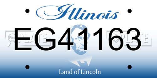 EG41163 Illinois License Plate
