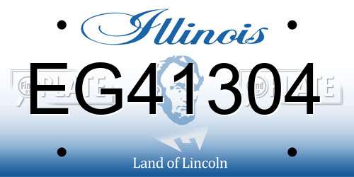 EG41304 Illinois License Plate