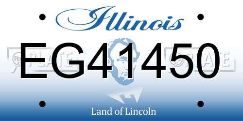 EG41450 Illinois License Plate