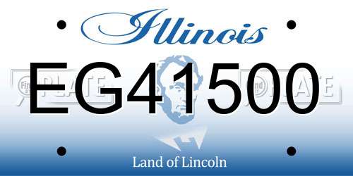 EG41500 Illinois License Plate