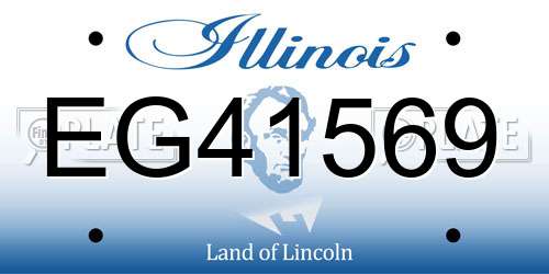EG41569 Illinois License Plate
