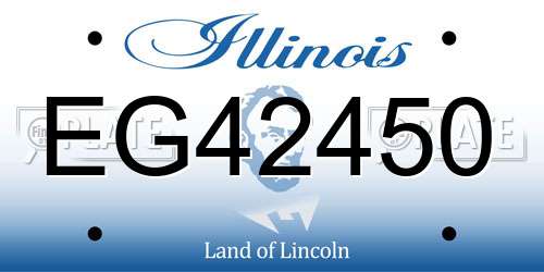 EG42450 Illinois License Plate