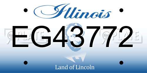 EG43772 Illinois License Plate