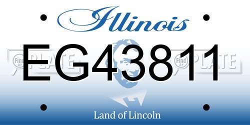 EG43811 Illinois License Plate