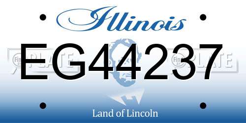 EG44237 Illinois License Plate
