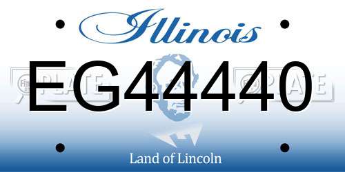 EG44440 Illinois License Plate