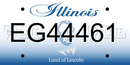 EG44461 Illinois License Plate