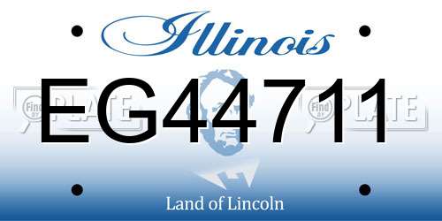 EG44711 Illinois License Plate