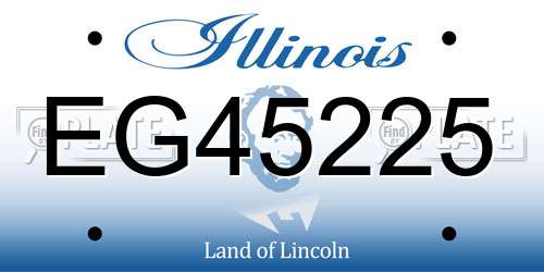 EG45225 Illinois License Plate