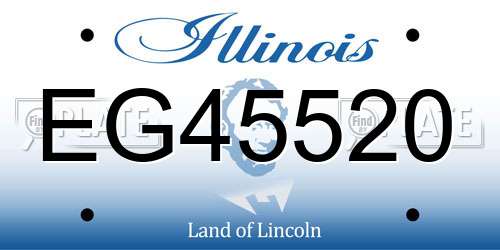 EG45520 Illinois License Plate