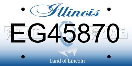 EG45870 Illinois License Plate