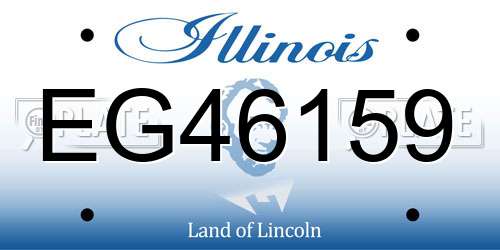 EG46159 Illinois License Plate