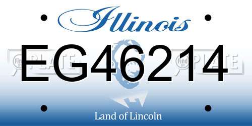 EG46214 Illinois License Plate