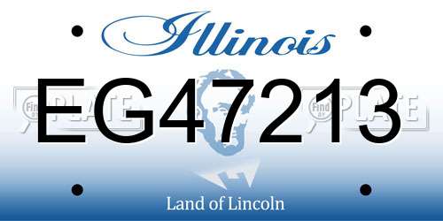 EG47213 Illinois License Plate