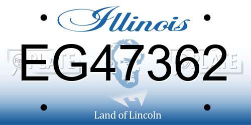 EG47362 Illinois License Plate