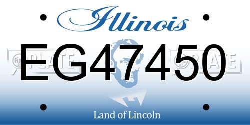 EG47450 Illinois License Plate