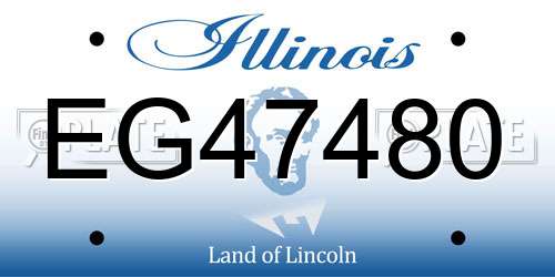 EG47480 Illinois License Plate