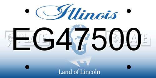 EG47500 Illinois License Plate