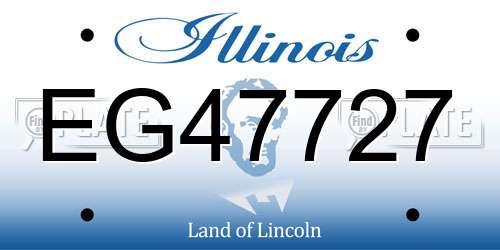 EG47727 Illinois License Plate