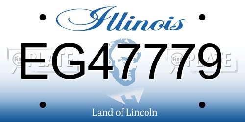 EG47779 Illinois License Plate