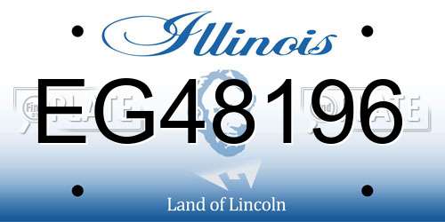 EG48196 Illinois License Plate