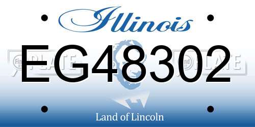 EG48302 Illinois License Plate