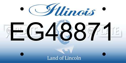 EG48871 Illinois License Plate