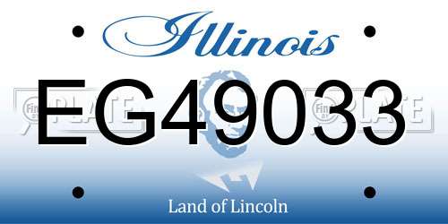 EG49033 Illinois License Plate