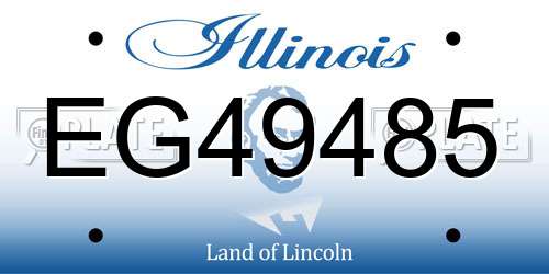 EG49485 Illinois License Plate
