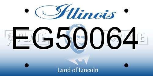 EG50064 Illinois License Plate