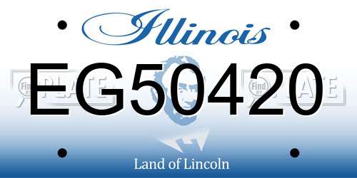 EG50420 Illinois License Plate