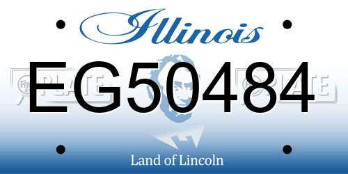 EG50484 Illinois License Plate