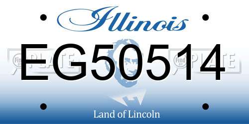 EG50514 Illinois License Plate