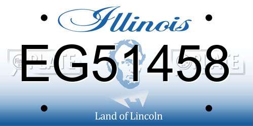 EG51458 Illinois License Plate