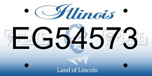 EG54573 Illinois License Plate