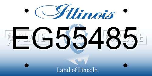 EG55485 Illinois License Plate