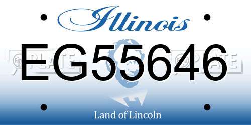 EG55646 Illinois License Plate