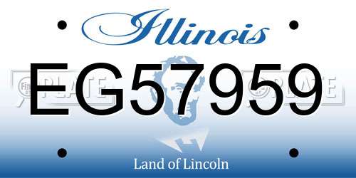 EG57959 Illinois License Plate