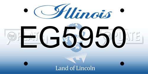 EG5950 Illinois License Plate
