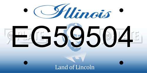 EG59504 Illinois License Plate