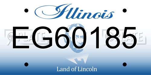 EG60185 Illinois License Plate