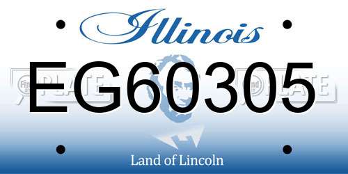 EG60305 Illinois License Plate