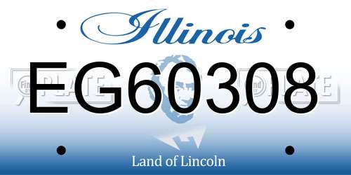 EG60308 Illinois License Plate